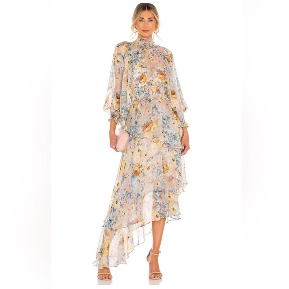 Elliatt 'Astrid' Floral Ruffle Dress in Multi - Size XS